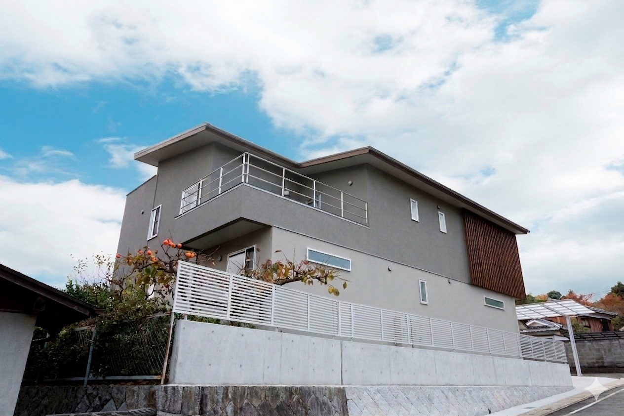 花火鑑賞テラスのある北側外観